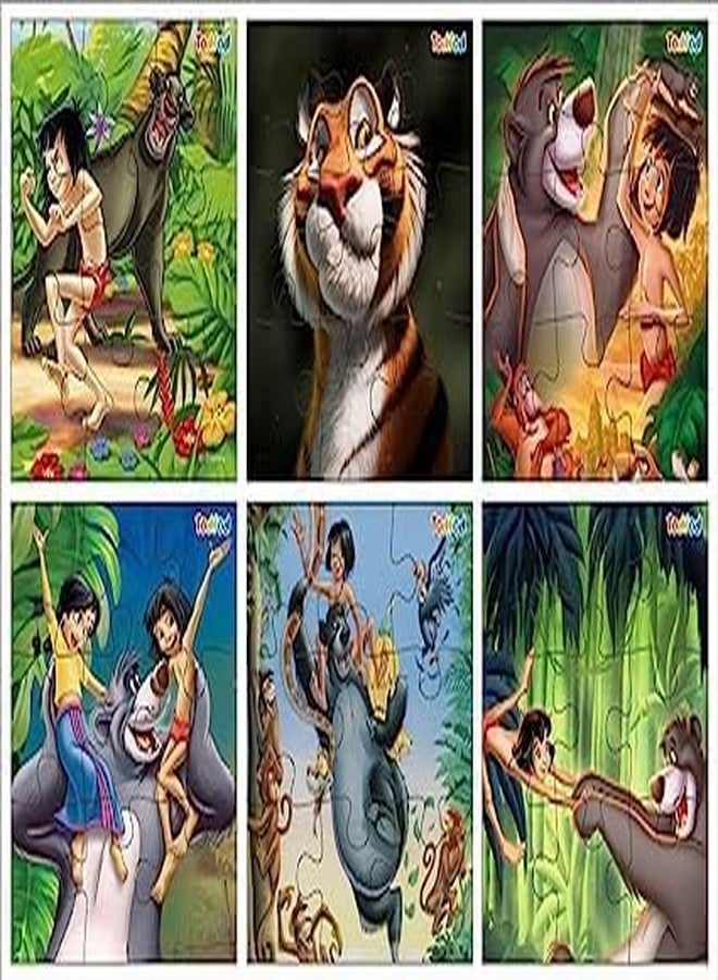 TodFod Wooden Jigsaw Puzzles Toy for Kids & Children 54 Pieces 6 in 1 Jigsaw Puzzles Educational Toy for Cognitive Development Anime Cartoon Characters Puzzle (Set of 2) (Mogli & Ben 10) - Image 3